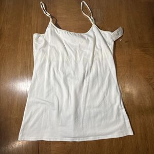 Women’s Alpine White Builtin Bra Tank Too Adjustable Straps Size L Outdoor Gear